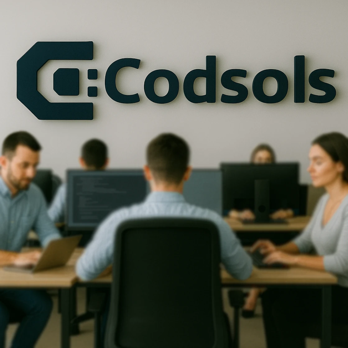 CodSols office workspace showing modern development environment